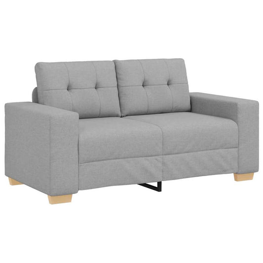 Zweisitzer-Sofa mit Kissen Wolken-Grau Stoff