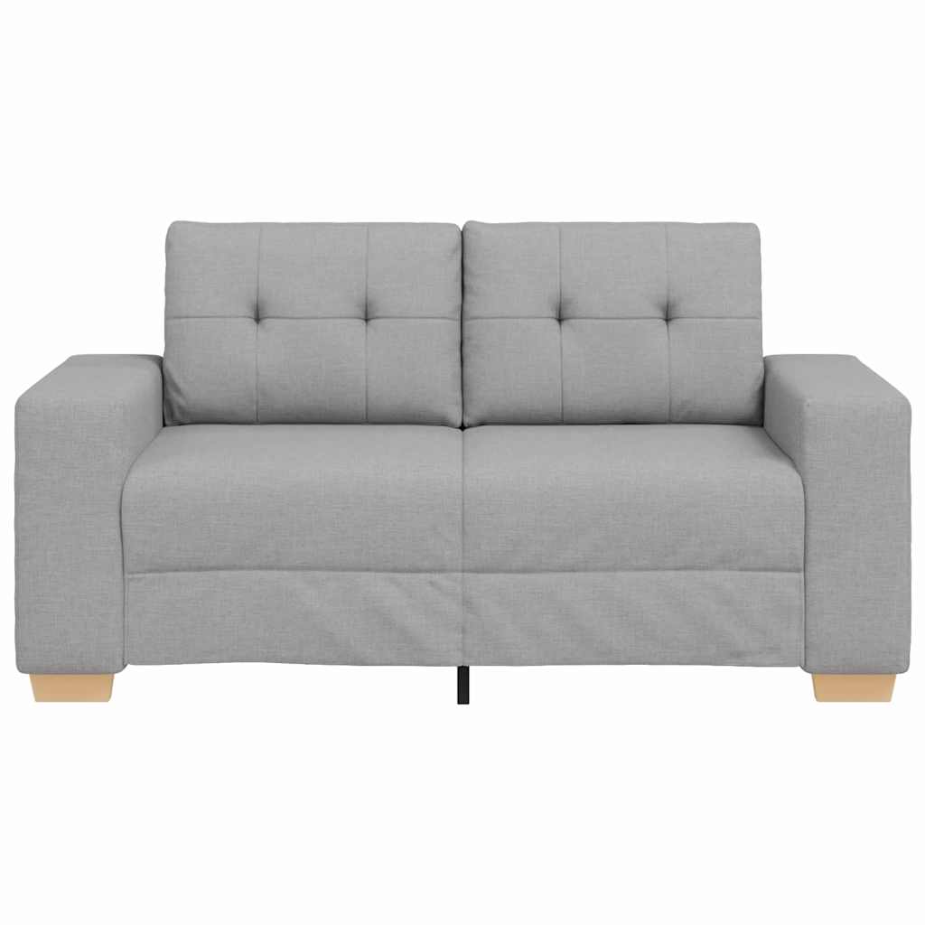 Zweisitzer-Sofa mit Kissen Wolken-Grau Stoff