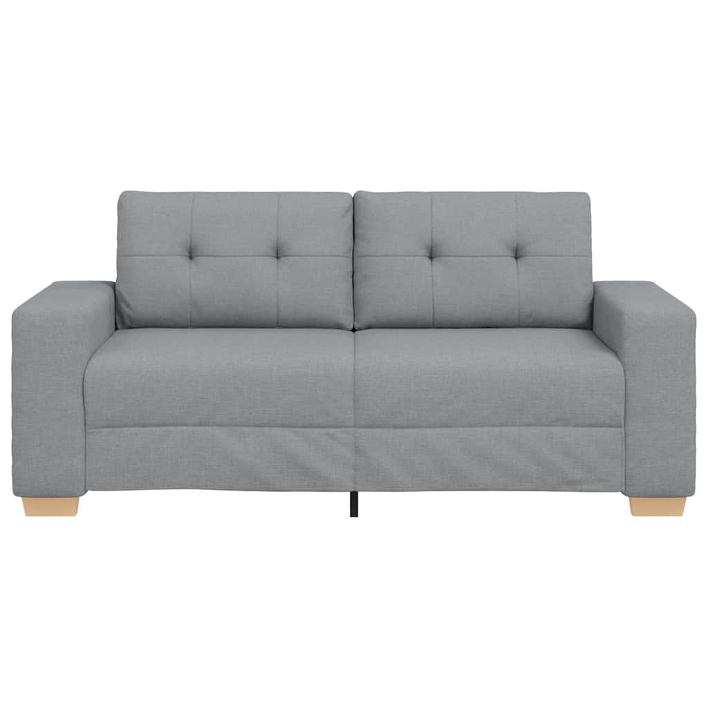 Zweisitzer-Sofa Hellgrau 140 cm Stoff