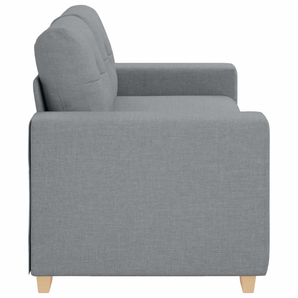 Zweisitzer-Sofa Hellgrau 140 cm Stoff