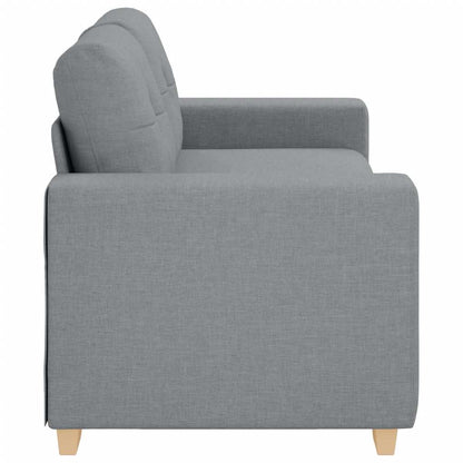 Zweisitzer-Sofa Hellgrau 140 cm Stoff