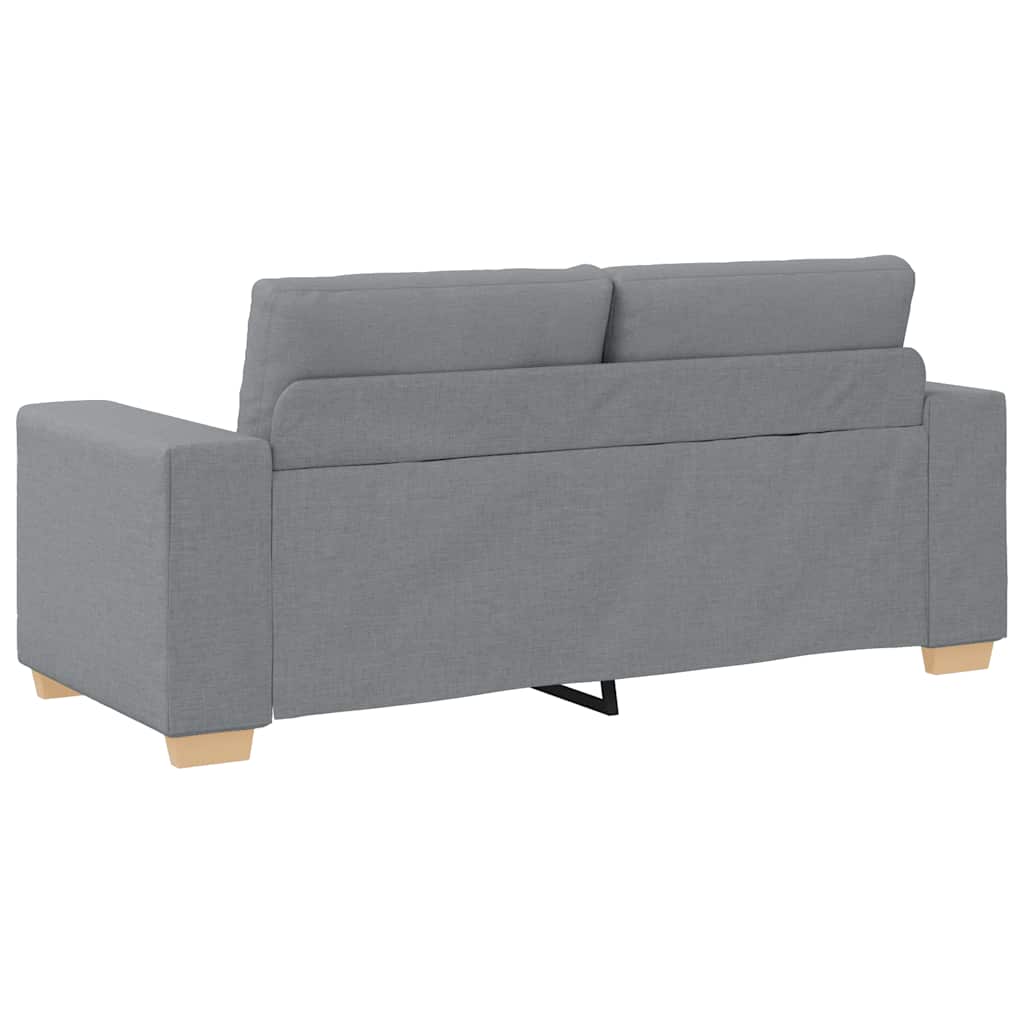 Zweisitzer-Sofa Hellgrau 140 cm Stoff