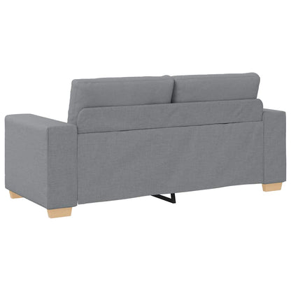 Zweisitzer-Sofa Hellgrau 140 cm Stoff