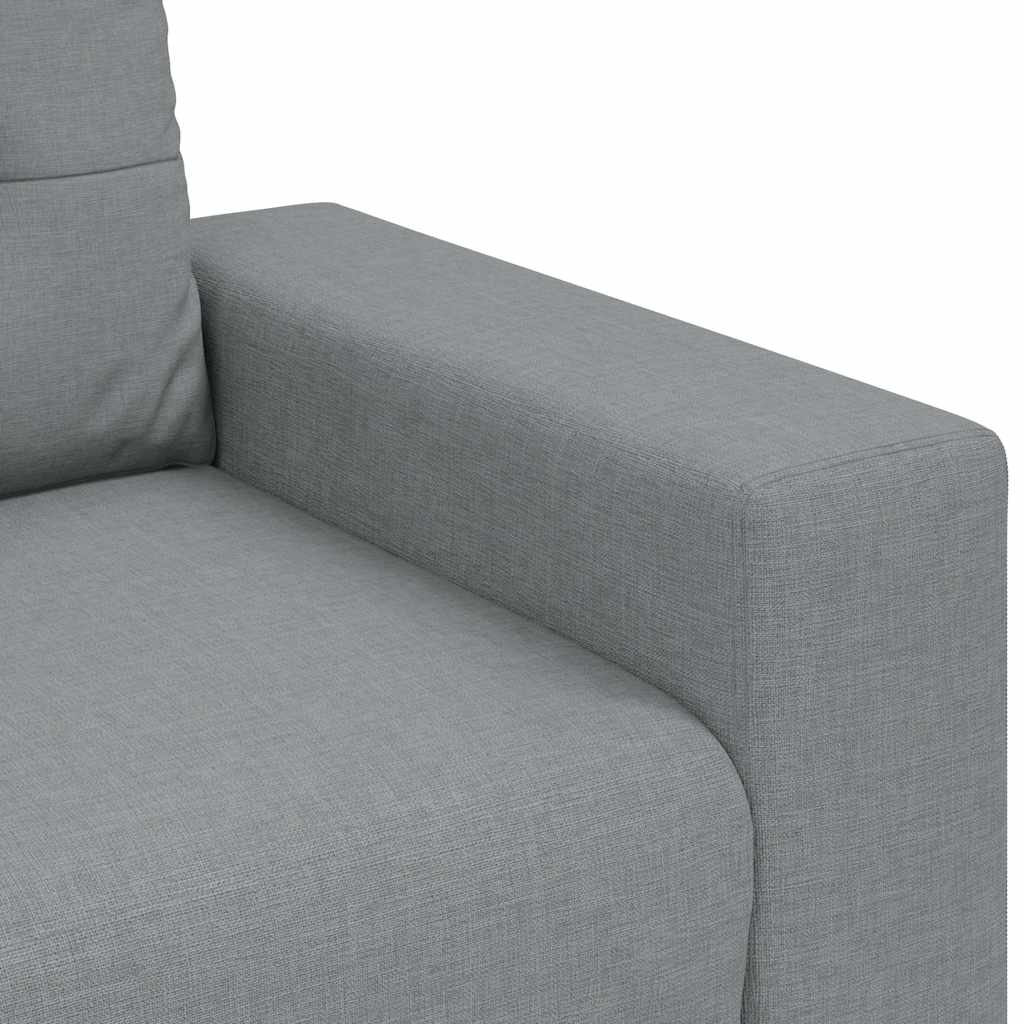 Zweisitzer-Sofa Hellgrau 140 cm Stoff