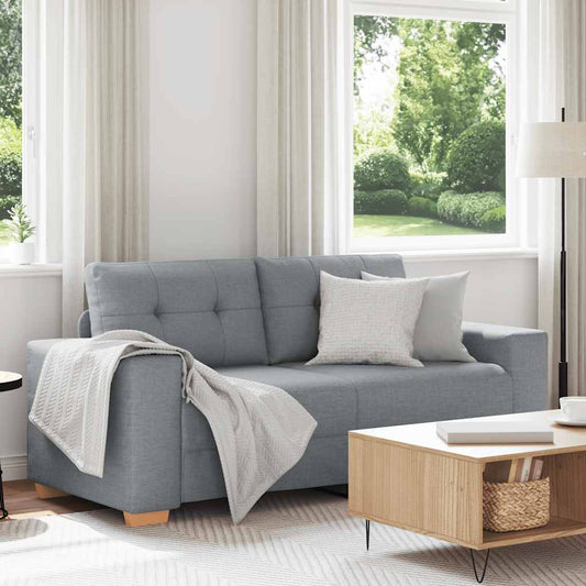 Zweisitzer-Sofa Hellgrau 140 cm Stoff