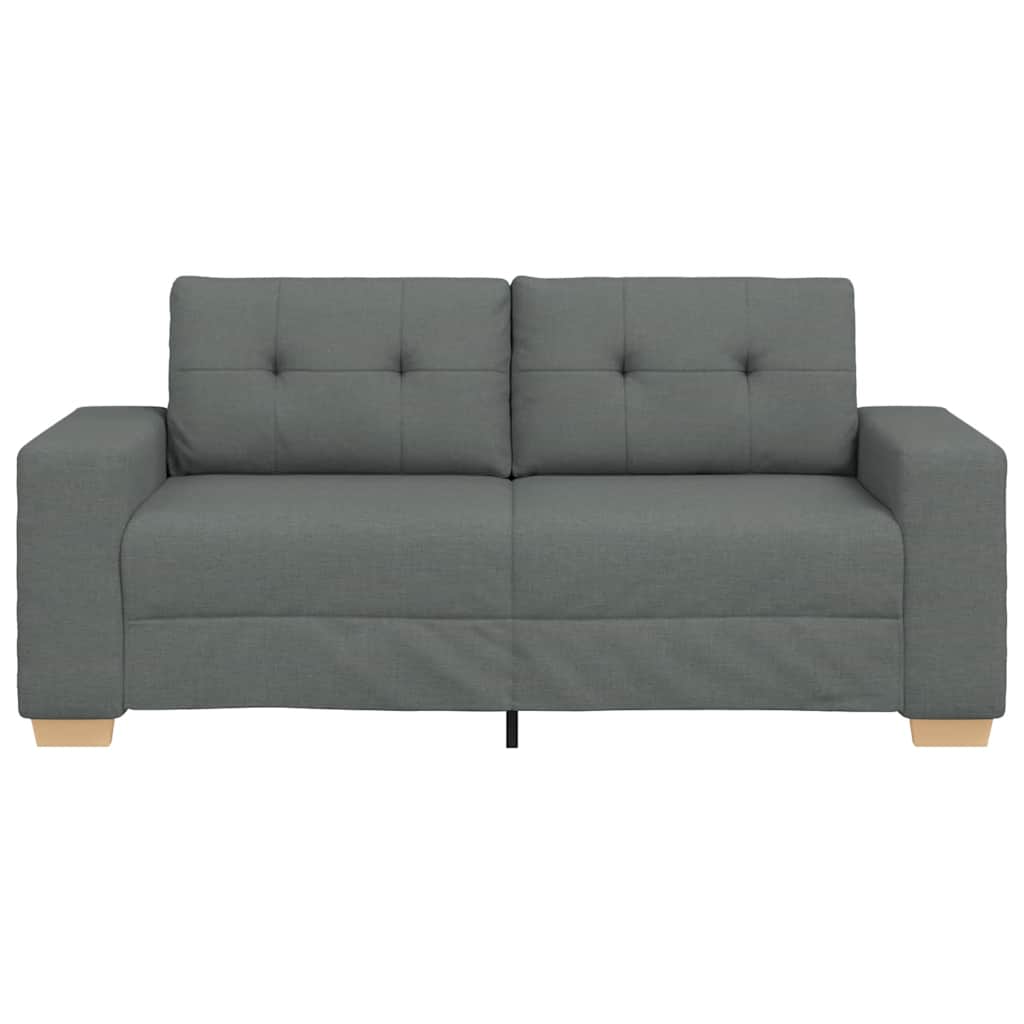 Zweisitzer-Sofa Dunkelgrau 140 cm Stoff