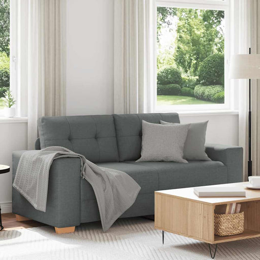 Zweisitzer-Sofa Dunkelgrau 140 cm Stoff