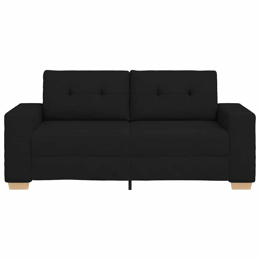 Zweisitzer-Sofa Schwarz 140 cm Stoff