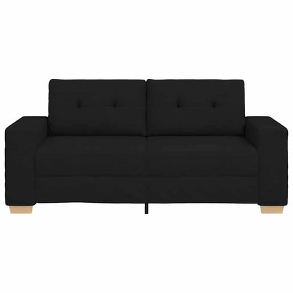 Zweisitzer-Sofa Schwarz 140 cm Stoff