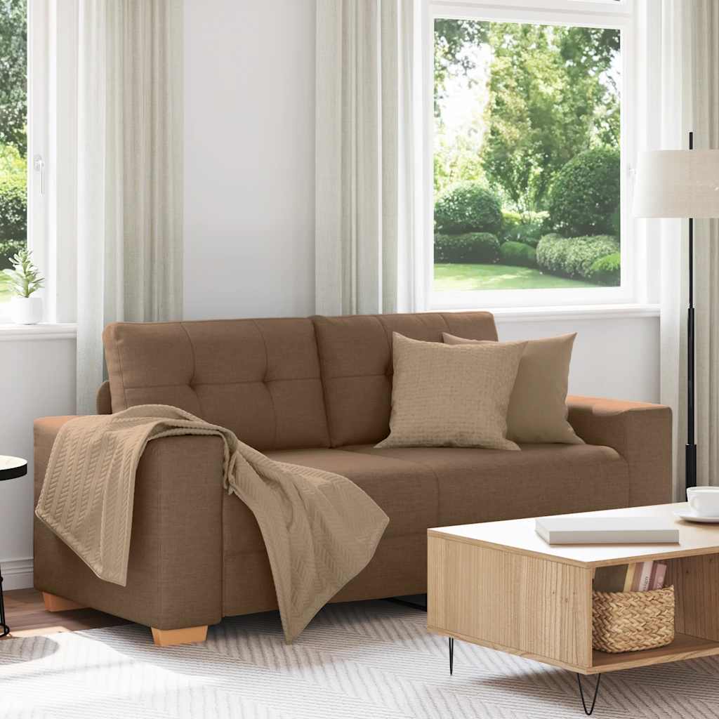 Loveseat-Sofa Braun 140 cm Stoff