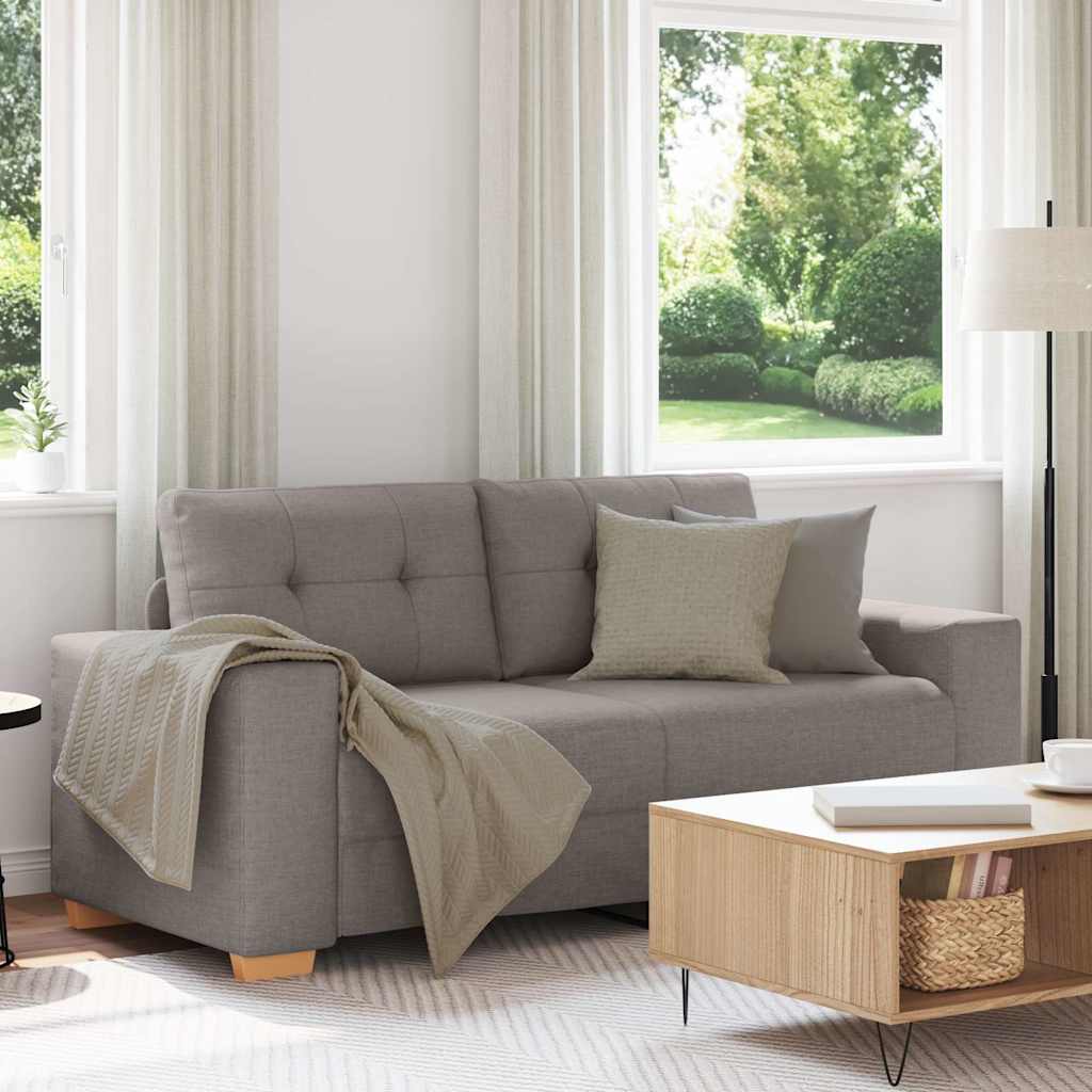 Loveseat-Sofa Taupe 140 cm Stoff