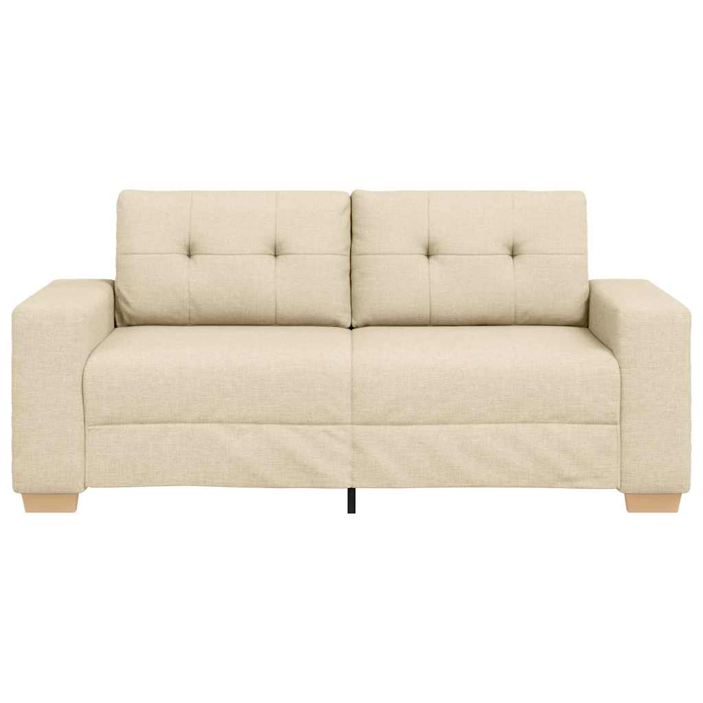 Loveseat-Sofa Creme 140 cm Stoff