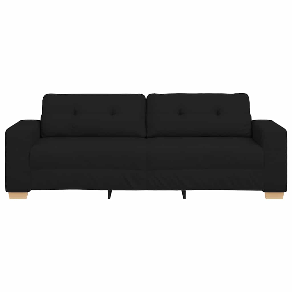 3-Sitzer-Sofa Schwarz 180 cm Stoff