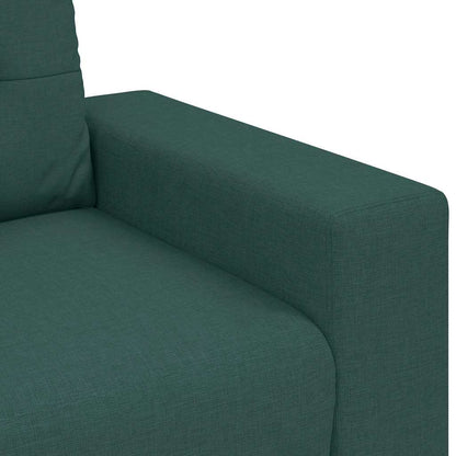 Zweisitzer-Sofa mit Kissen Dunkelgrün Stoff