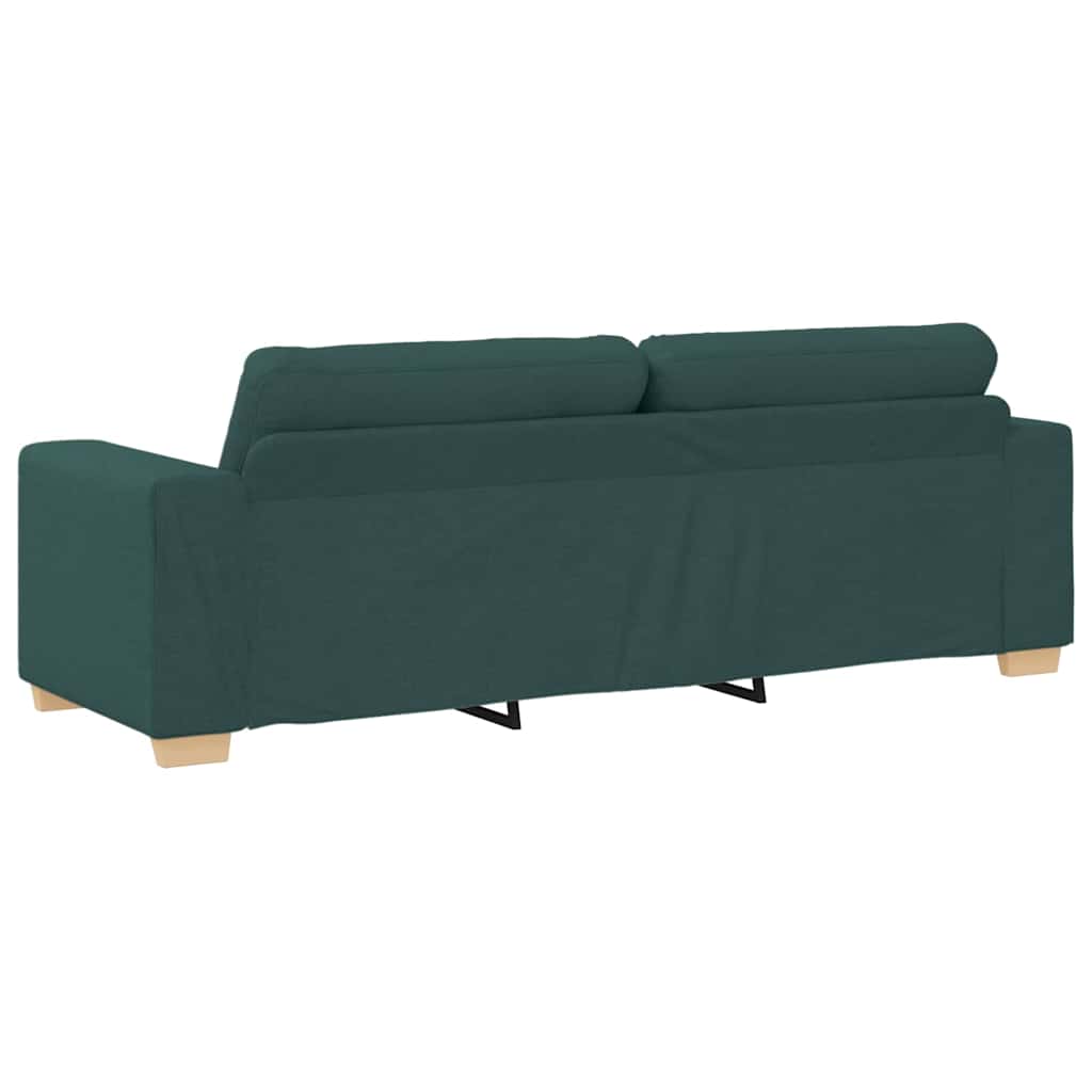 Zweisitzer-Sofa mit Kissen Dunkelgrün Stoff