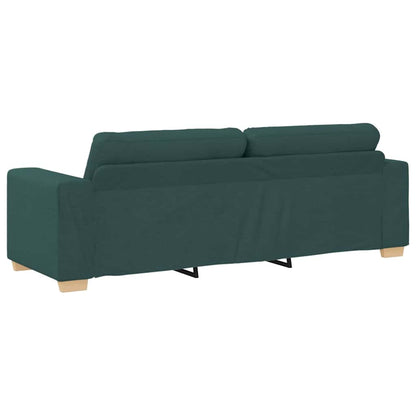 Zweisitzer-Sofa mit Kissen Dunkelgrün Stoff