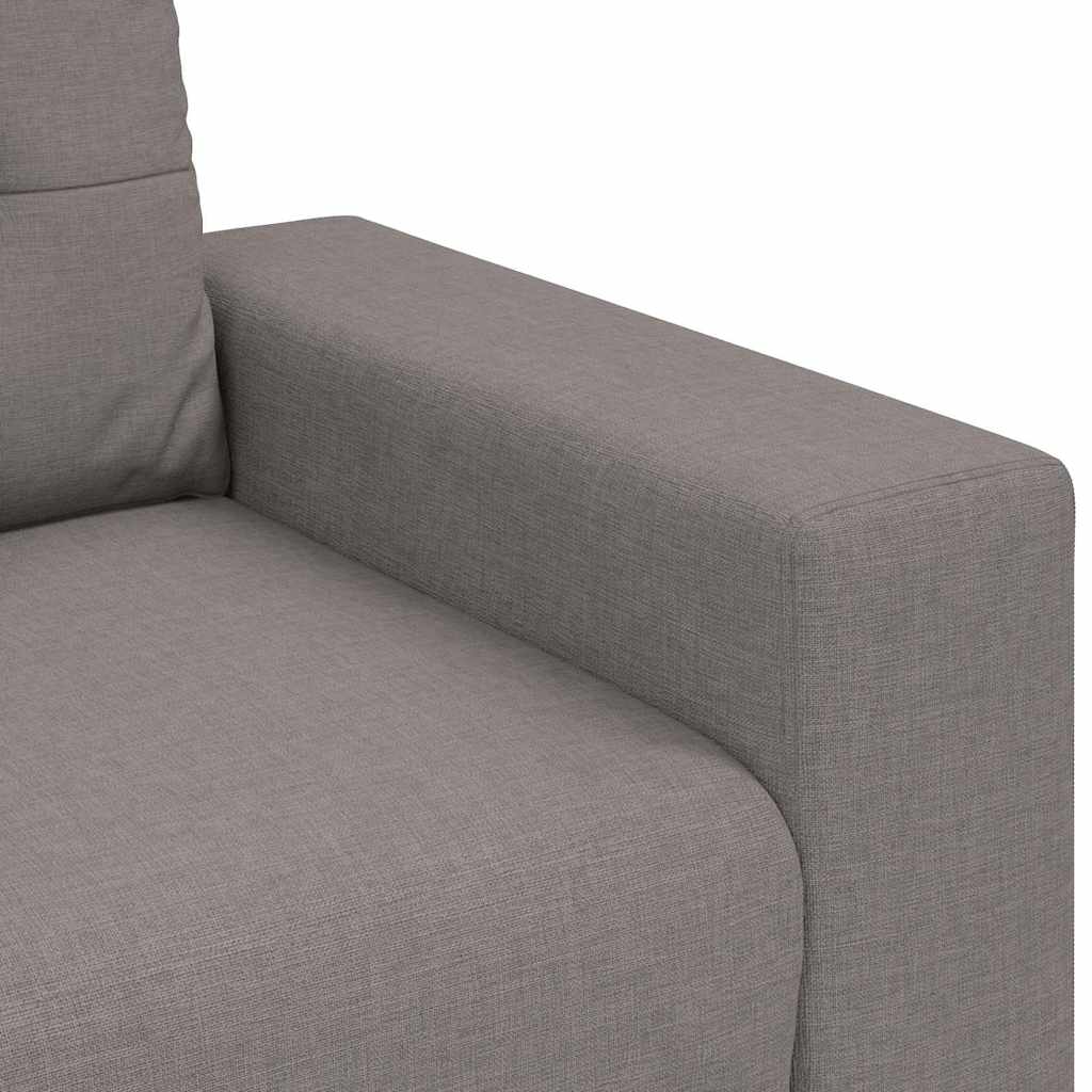 3-Sitzer Sofa mit Kissen Taupe Stoff