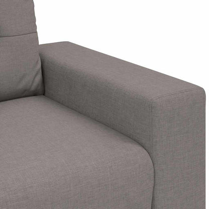 3-Sitzer Sofa mit Kissen Taupe Stoff