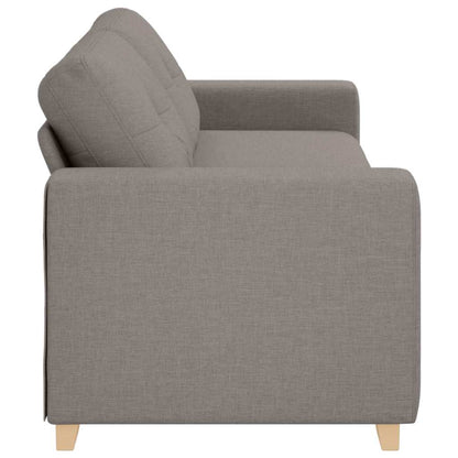 3-Sitzer Sofa mit Kissen Taupe Stoff