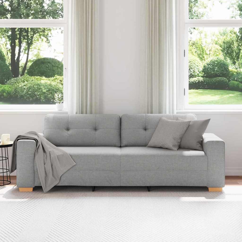 | 3-Sitzer-Sofa | mit Kissen Wolkengrau Stoff