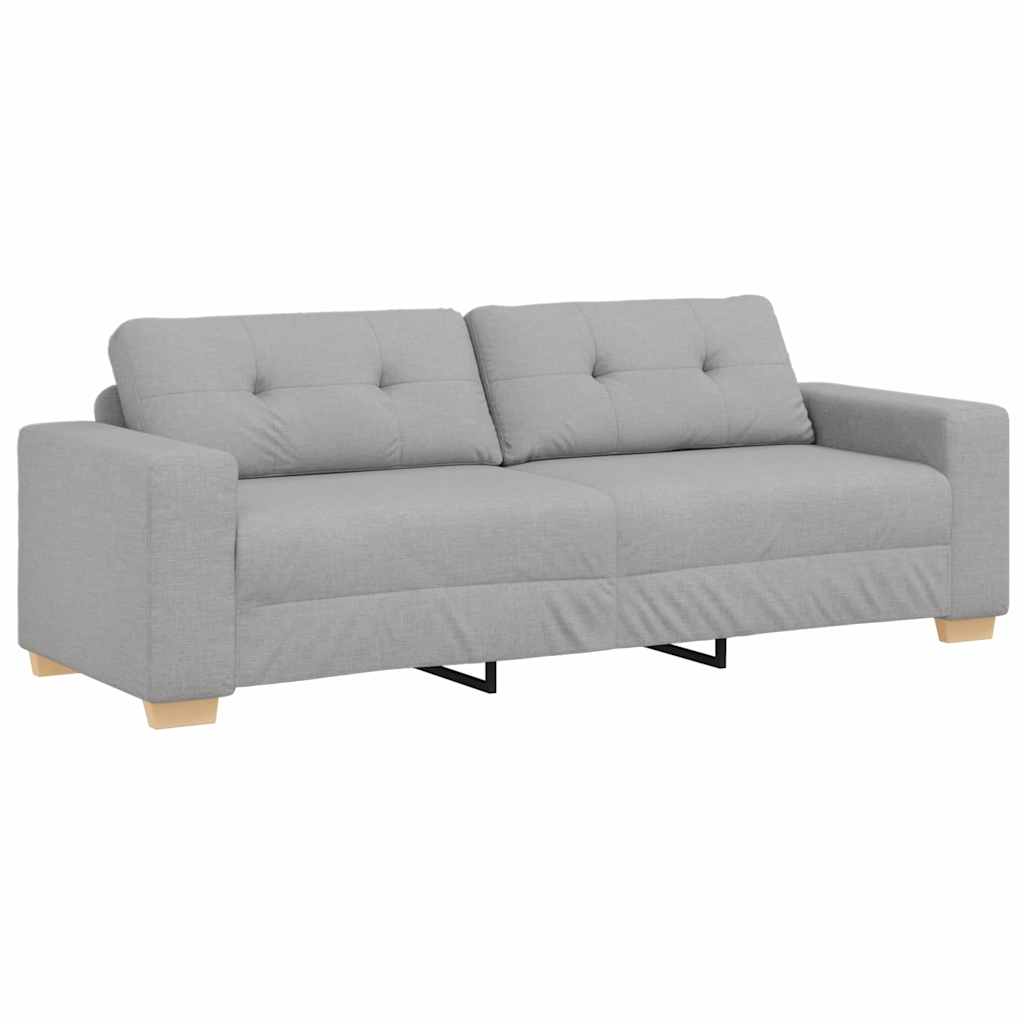 | 3-Sitzer-Sofa | mit Kissen Wolkengrau Stoff