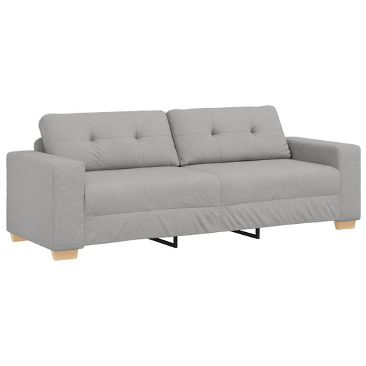 | 3-Sitzer-Sofa | mit Kissen Wolkengrau Stoff