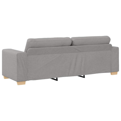 | 3-Sitzer-Sofa | mit Kissen Wolkengrau Stoff