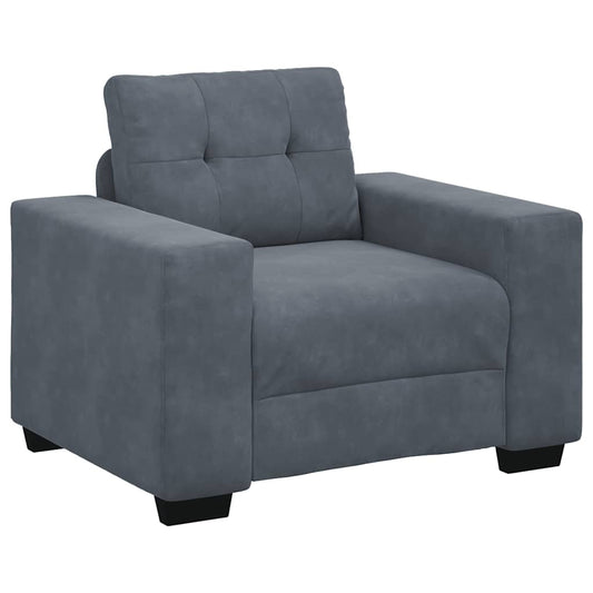 Sessel Dunkelgrau 60 cm Samt