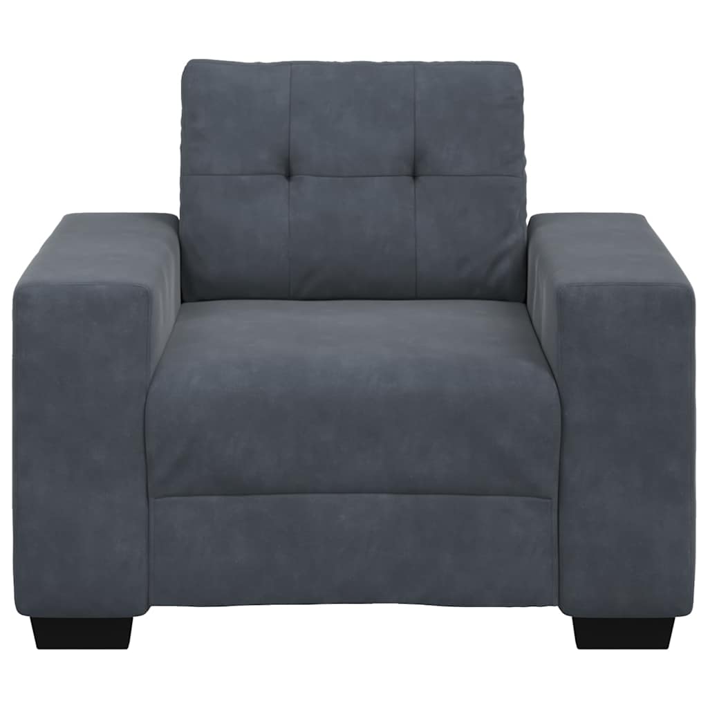 Sessel Dunkelgrau 60 cm Samt