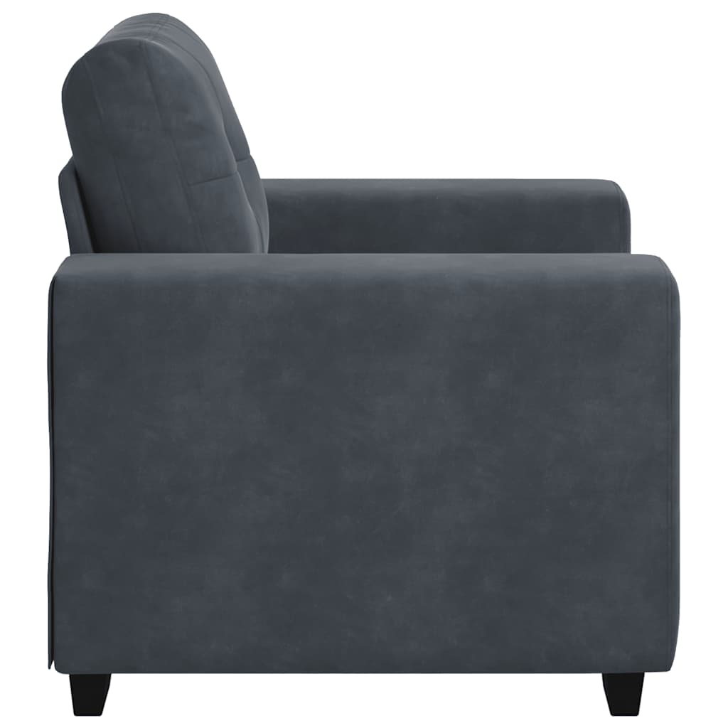 Sessel Dunkelgrau 60 cm Samt
