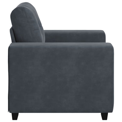 Sessel Dunkelgrau 60 cm Samt