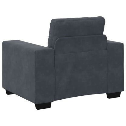 Sessel Dunkelgrau 60 cm Samt