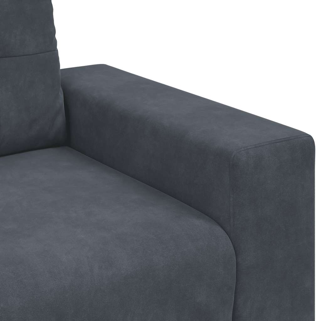 Sessel Dunkelgrau 60 cm Samt