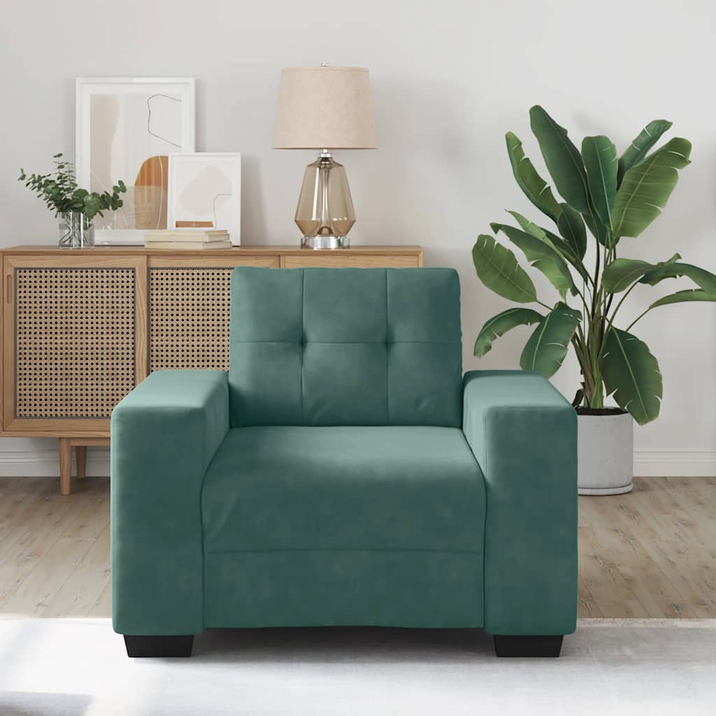 Sessel Dunkelgrün 60 cm Samt