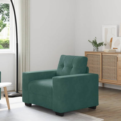 Sessel Dunkelgrün 60 cm Samt
