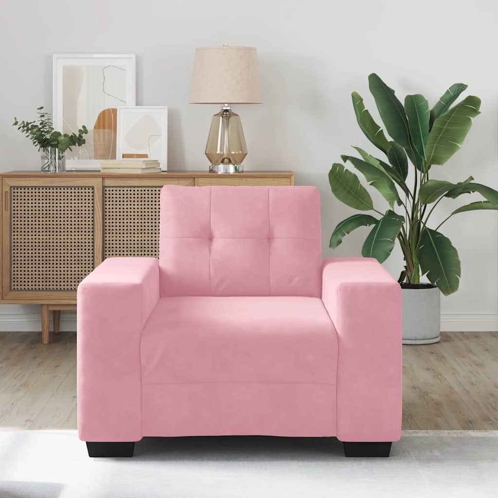 Lænestol Pink 59 cm Fløjl