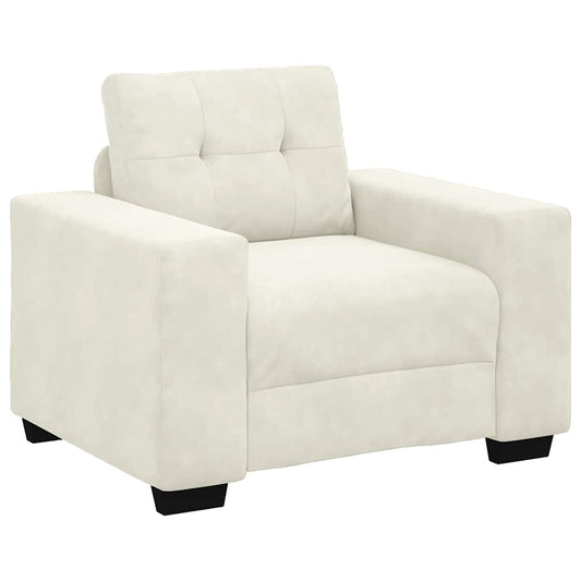 Lænestol Creme 59 cm Fløjl