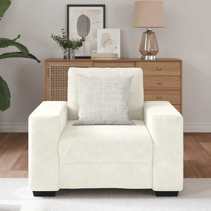 Lænestol Creme 59 cm Fløjl