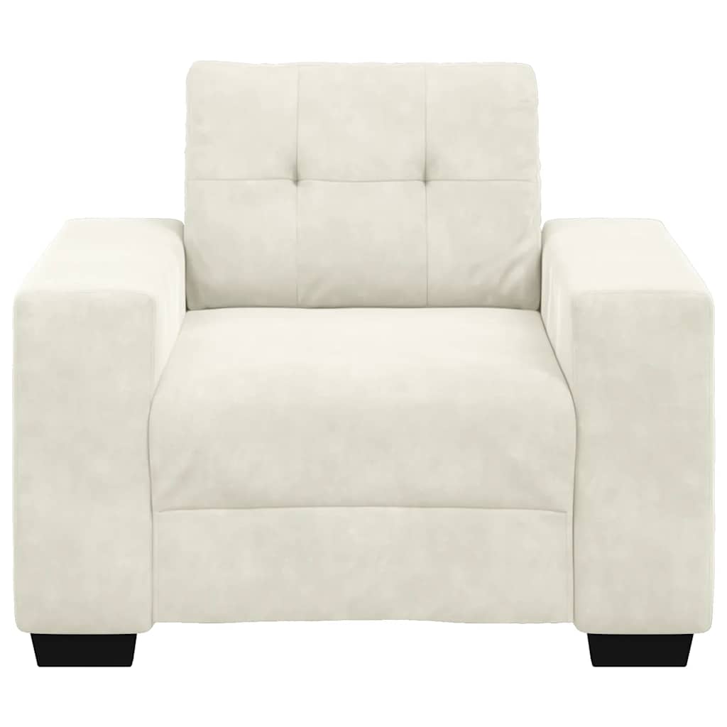 Lænestol Creme 59 cm Fløjl