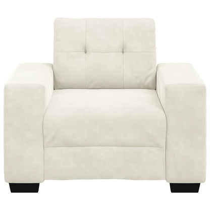 Lænestol Creme 59 cm Fløjl