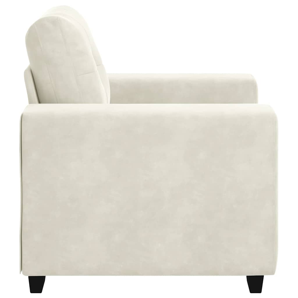 Lænestol Creme 59 cm Fløjl