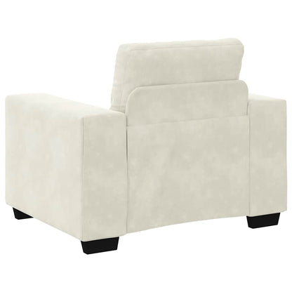 Lænestol Creme 59 cm Fløjl