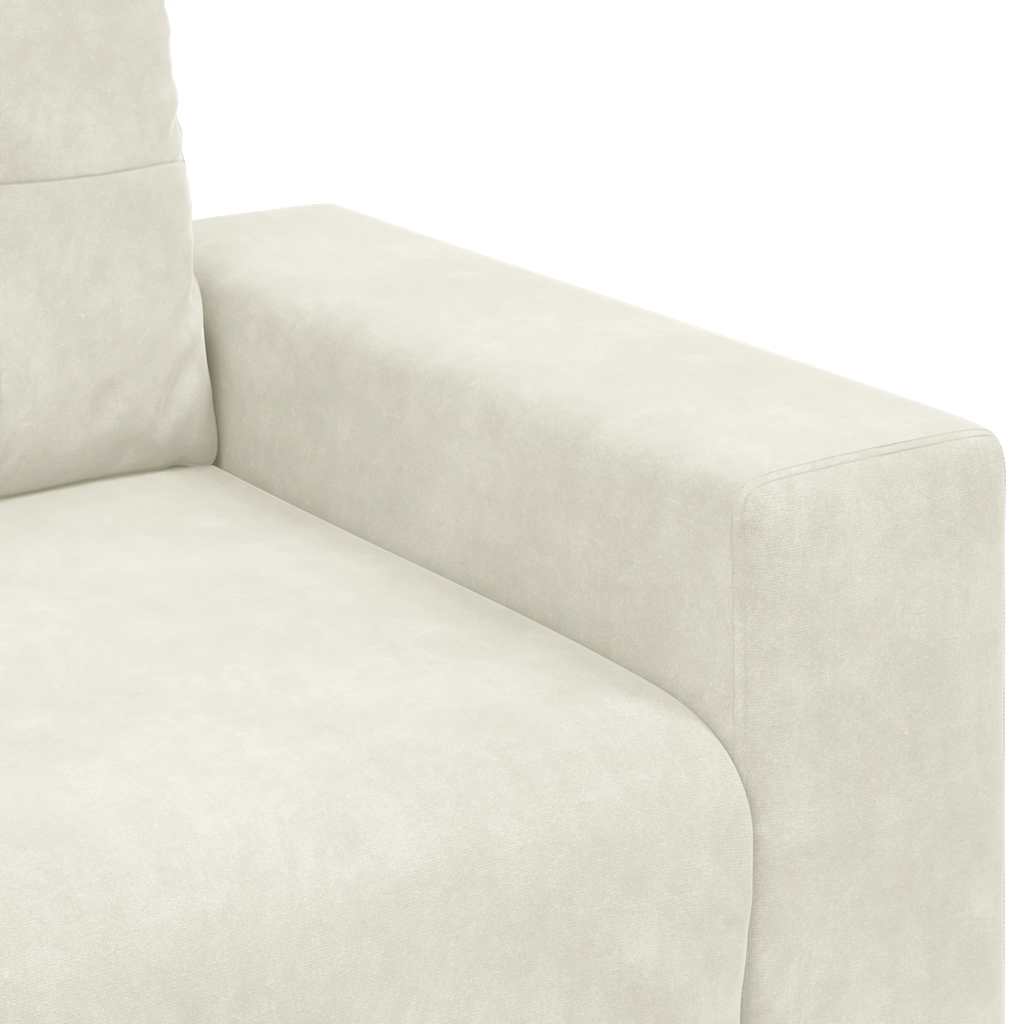 Lænestol Creme 59 cm Fløjl