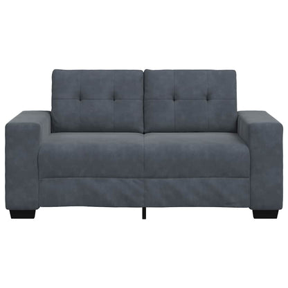 Zweisitzer-Sofa Dunkelgrau 120 cm Samt