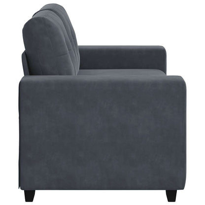 Zweisitzer-Sofa Dunkelgrau 120 cm Samt