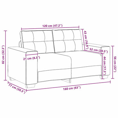 | Zweisitzer-Sofa | mit Kissen Rosa Samt