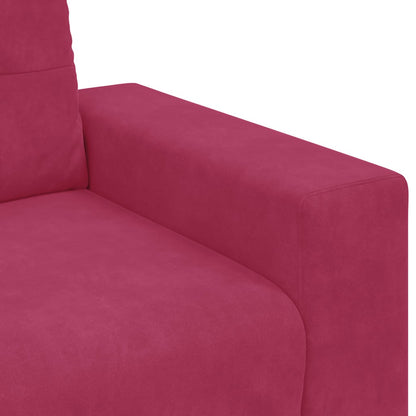 Zweisitzer-Sofa Weinrot 120 cm Samt