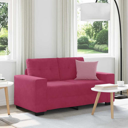 Zweisitzer-Sofa Weinrot 120 cm Samt