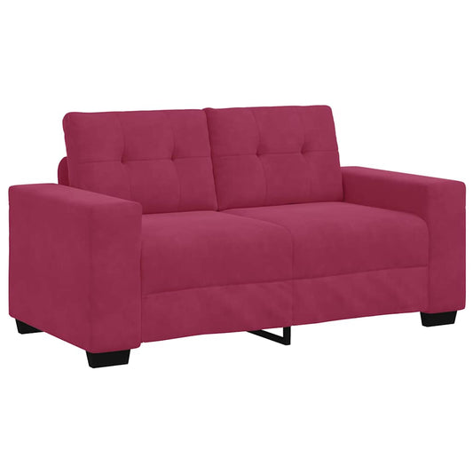 Zweisitzer-Sofa Weinrot 120 cm Samt
