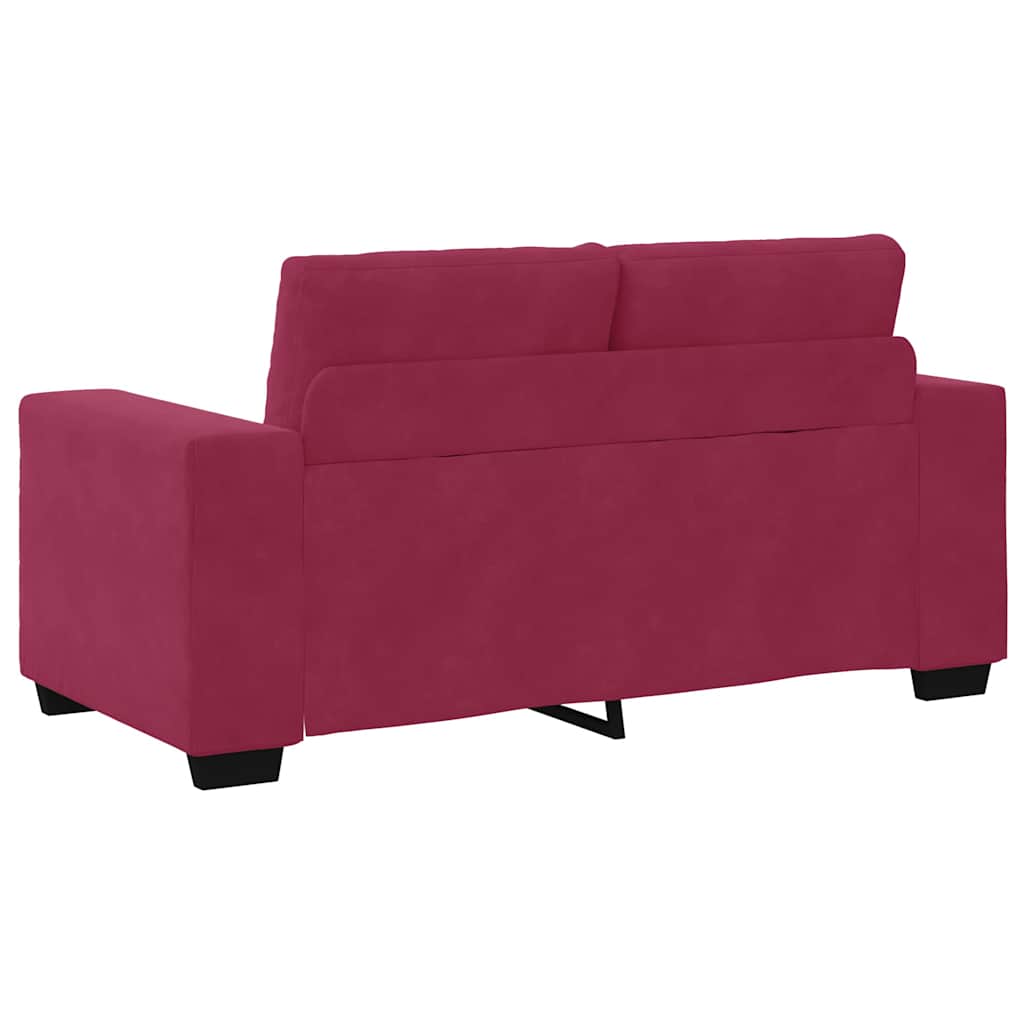 Zweisitzer-Sofa Weinrot 120 cm Samt